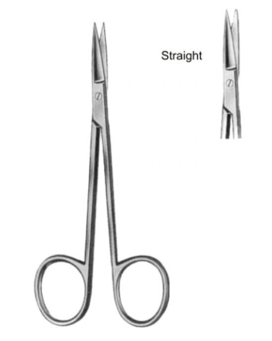 Eye and Fine Scissors Curved 11.5cm/4 1/2