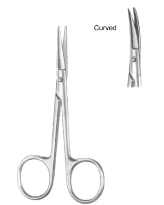 Knapp Eye and Fine Scissors Curved 10.5cm/4 1/4