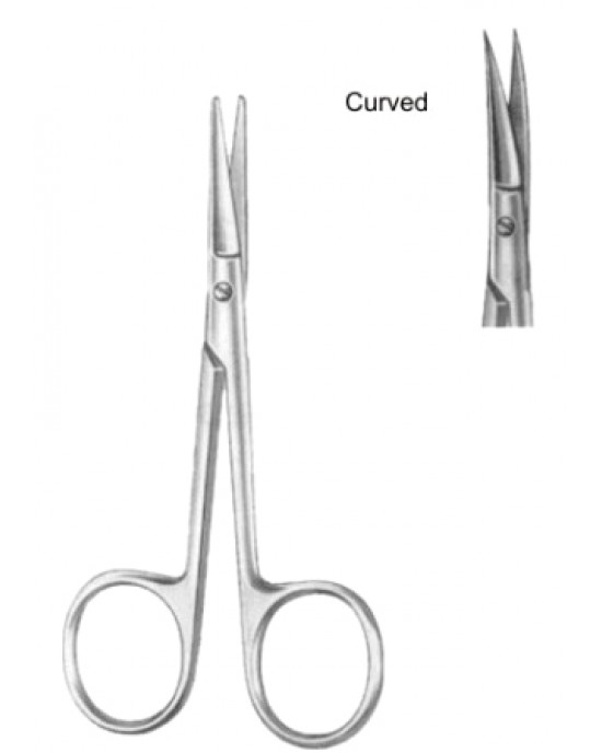 Knapp Eye and Fine Scissors Curved 10.5cm/4 1/4