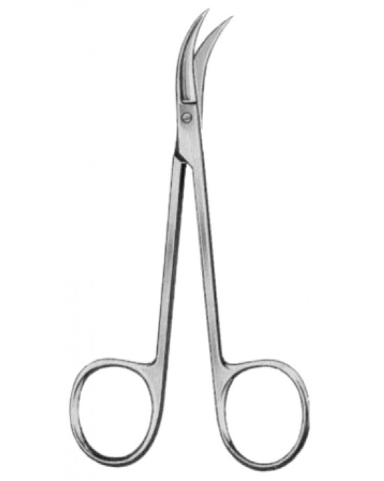 Eye Scissors Curved on Angle  9cm/3 1/2