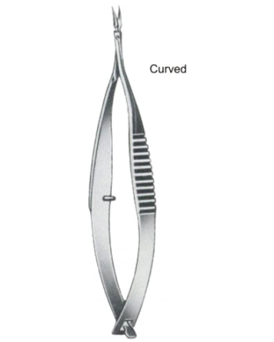 Vannas Iridectomy Scissors Curved 8cm/3 1/4