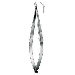 Aebli Iridectomy Scissors Curved on Flat 10cm/4