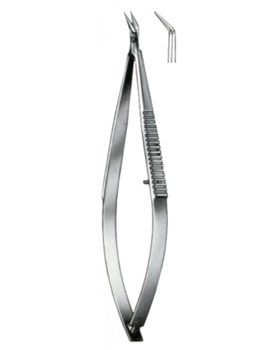 Aebli Iridectomy Scissors Curved on Flat 10cm/4