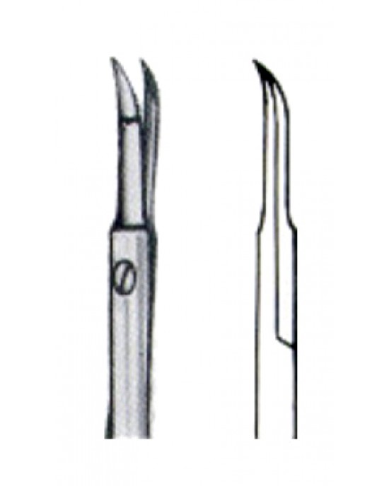 Micro Scissors Curved 19cm/7 1/2