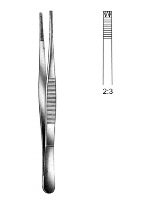 Adlerkreutz Tissue Fcps 2x3T, 15cm