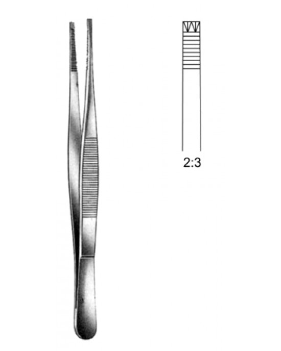 Adlerkreutz Tissue Fcps 2x3T, 20cm