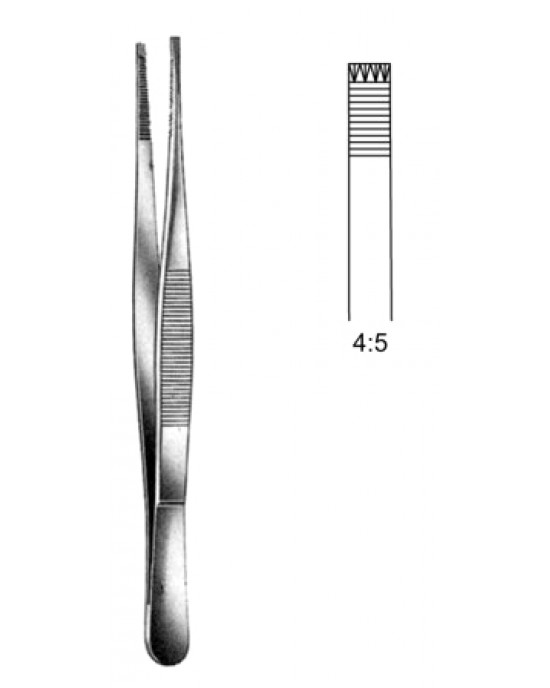 Adlerkreutz Tissue Fcps 4x5T, 25cm
