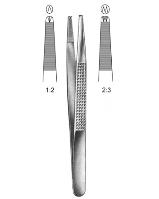 Bonney Tissue Fcps 2x3T, 18cm
