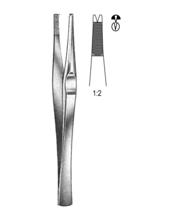 Lanes Tissue Fcps 1x2T 18cm