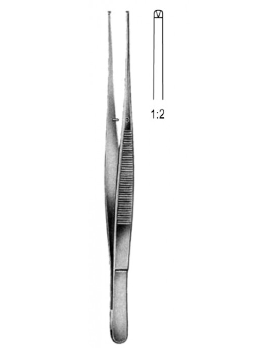 Potts Smith Tissue Fcps 1x2T 21cm