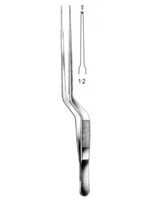 Gerald Dressing Fcps serr Bayonet shaped 18cm