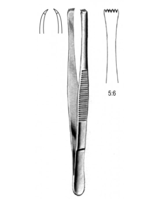 Lerche Tissue Fcps 5x6T 15cm