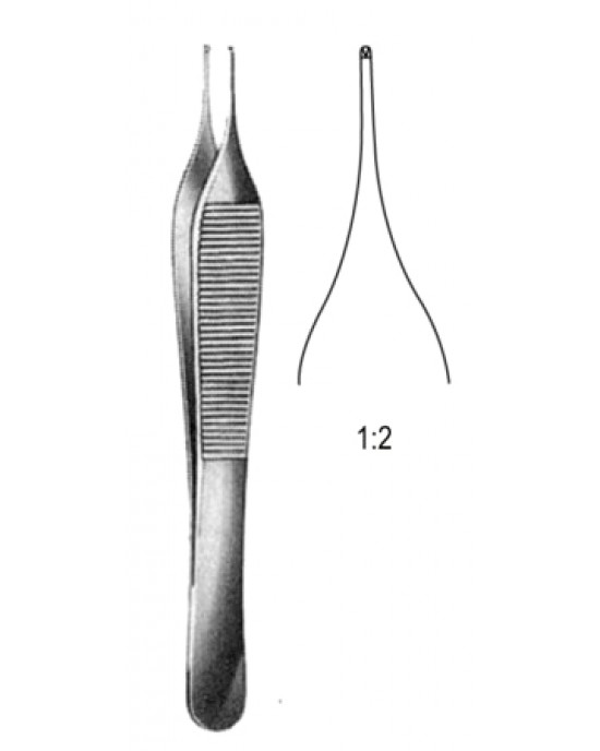 Adson Micro Tissue Fcps 1x2T 12cm