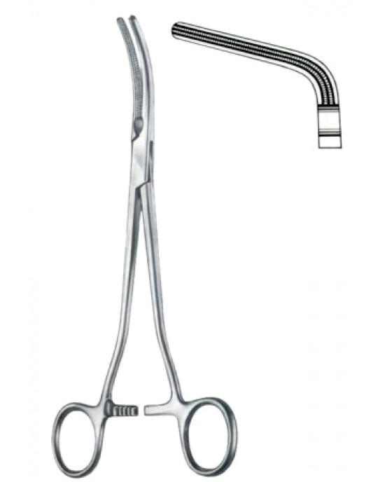 Rogers Parametrium Forceps BJ Angled Curved 20.5cm/8