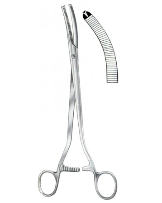 Wertheim Hysterectomy Clamp Forceps SJ 1:2 24cm/9 1/2