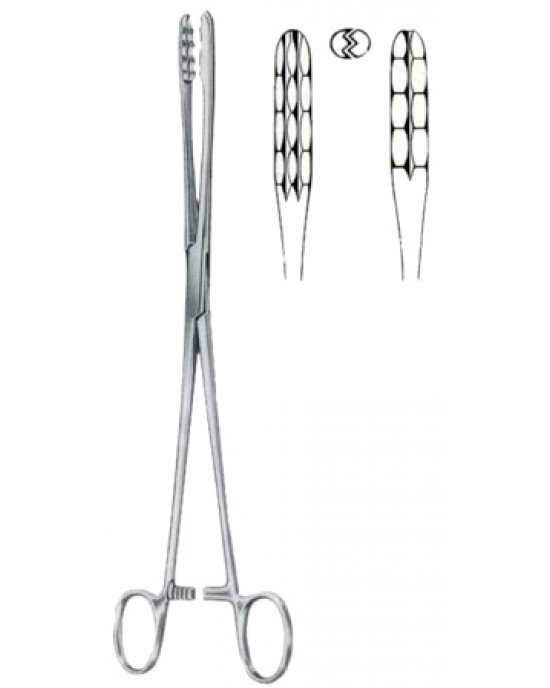 Ulrich Cotton Swab Forceps BJ Straight 25cm/10