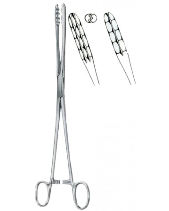 Ulrich Cotton Swab Forceps BJ Curved 22cm 8/ 3/4