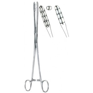 Ulrich Cotton Swab Forceps BJ Curved 27cm/10 1/2