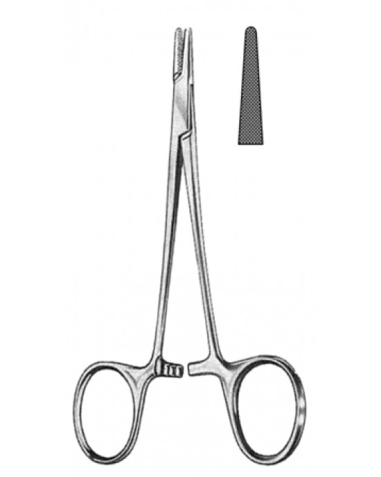 Halsey Needle Holder serr w/blood groove 13cm