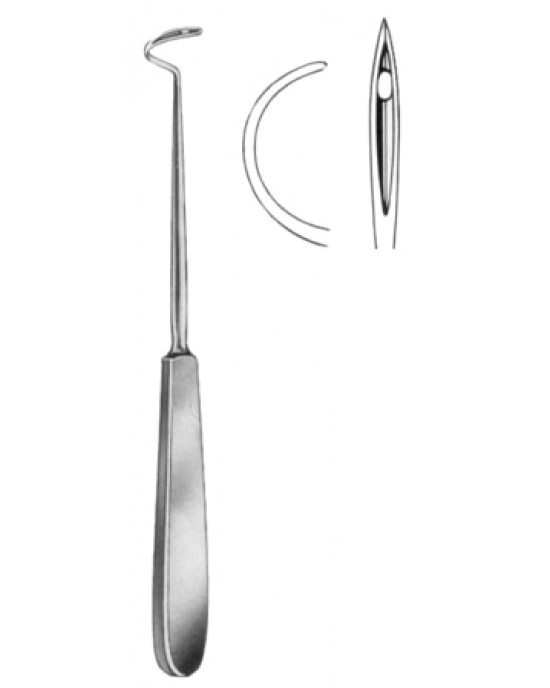 Deschamps Ligature Needles Sharp 21cm/8 1/4