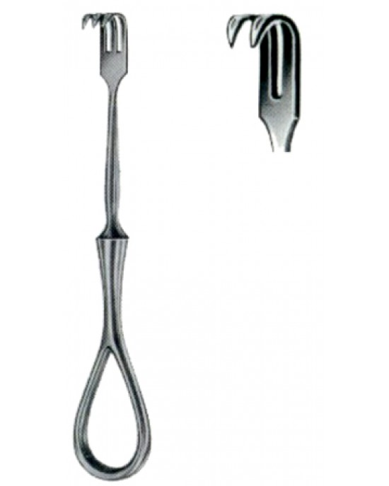 Volkmann Trachea Retractors Sharp 2 Prongs 11cm/4 1/2