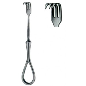 Volkmann Trachea Retractors Sharp 3 Prongs 11cm/4 1/2