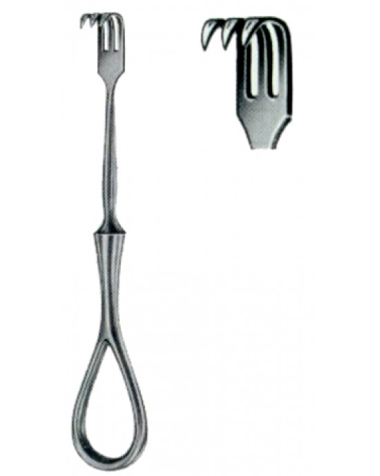 Volkmann Trachea Retractors Sharp 3 Prongs 11cm/4 1/2