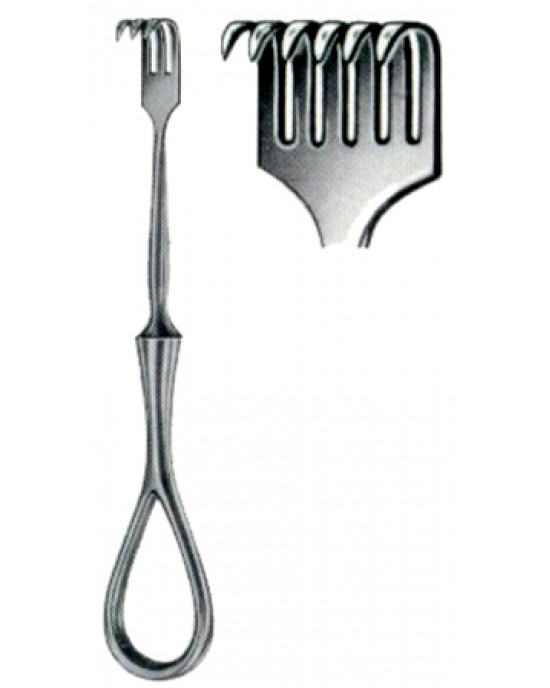 Volkmann Trachea Retractors Sharp 6 Prongs 11cm/4 1/2