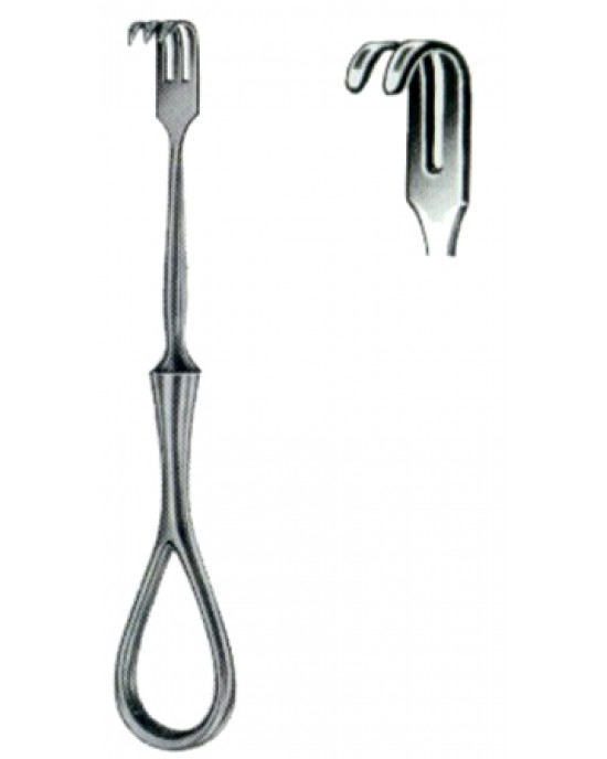 Volkmann Trachea Retractors Blunt 2 Prongs 11cm/4 1/2