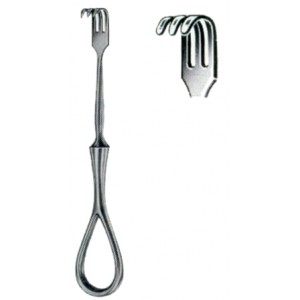 Volkmann Trachea Retractors Blunt 3 Prongs 11cm/4 1/2