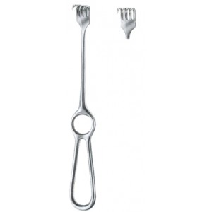 Volkmann Retractors Sharp 4 Prongs 9x19 22cm/8 3/4