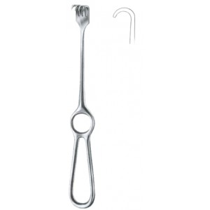 Volkmann Retractors Blunt  1 Prong 22cm/8 3/4
