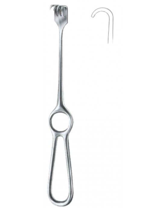 Volkmann Retractors Blunt  1 Prong 22cm/8 3/4