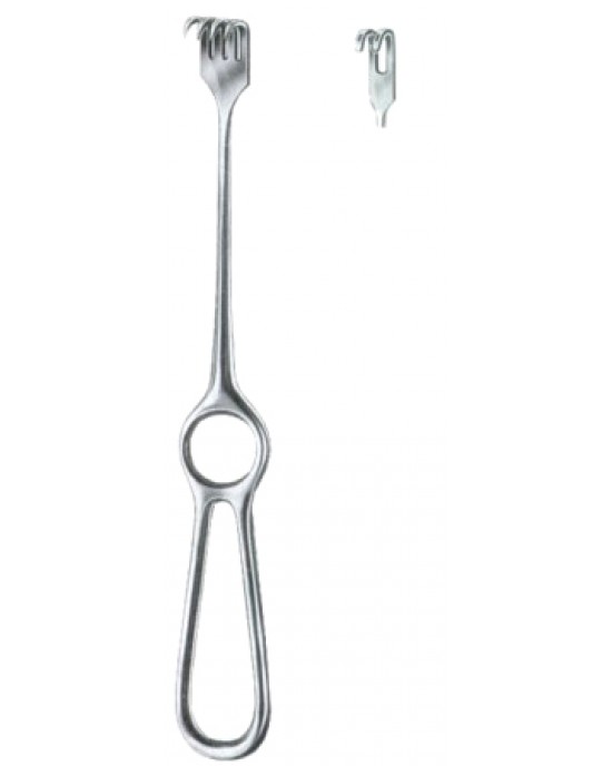 Volkmann Retractors Blunt  2 Prongs 9x8mm 22cm/8 3/4