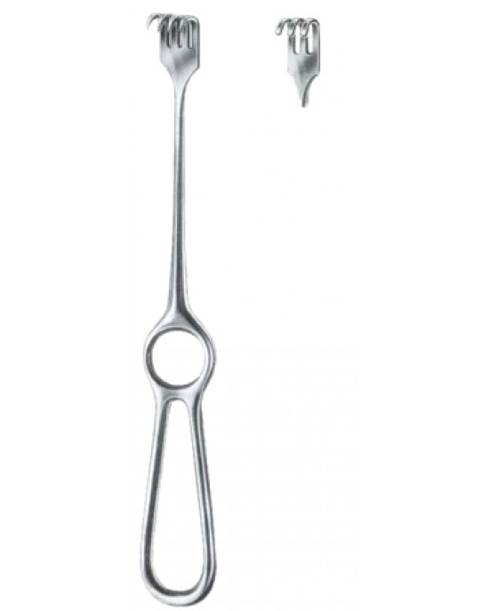 Volkmann Retractors Blunt  3 Prongs 9x13 22cm/8 3/4