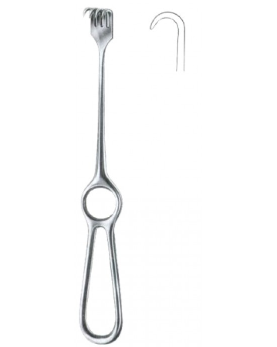 Volkmann Retractors Semi-Sharp 1 Prong 22cm/8 3/4