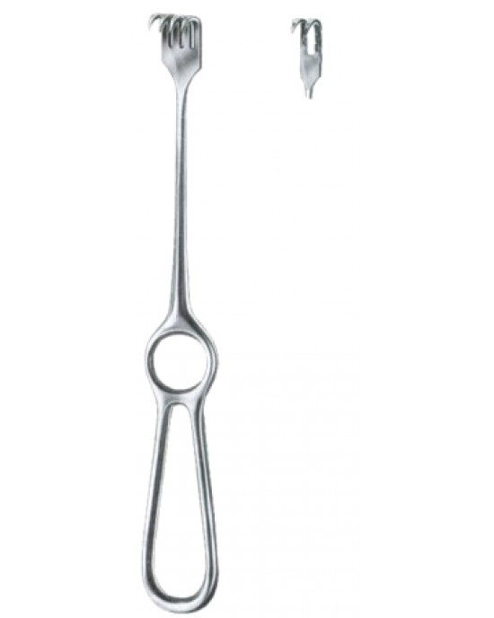 Volkmann Retractors Semi-Sharp 2 Prongs 9x8mm 22cm/8 3/4