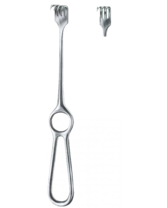 Volkmann Retractors Semi-Sharp 3 Prongs 9x13 22cm/8 3/4