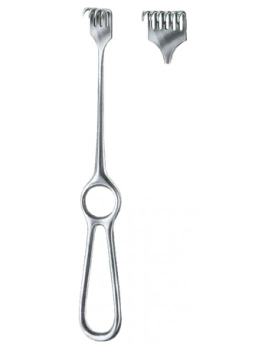 Volkmann Retractors Semi-Sharp 6 Prongs 9x29 22cm/8 3/4