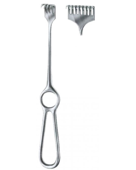 Volkmann Retractors Semi-Sharp 8 Prongs 9x40 22cm/8 3/4