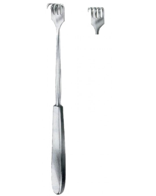 Volkmann Retractors Sharp 4 Prongs 9x19mm 23cm/9