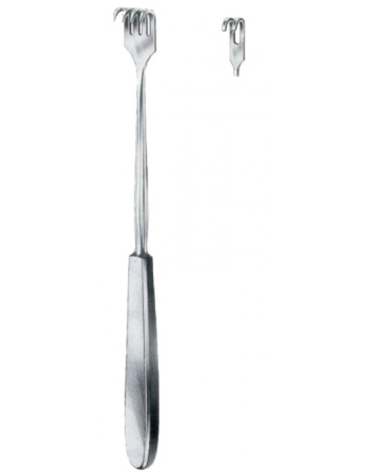 Volkmann Retractors Blunt 2 Prongs 9x8mm 23cm/9