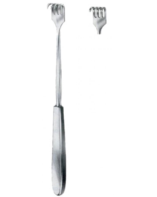 Volkmann Retractors Blunt 4 Prongs 9x19mm 23cm/9