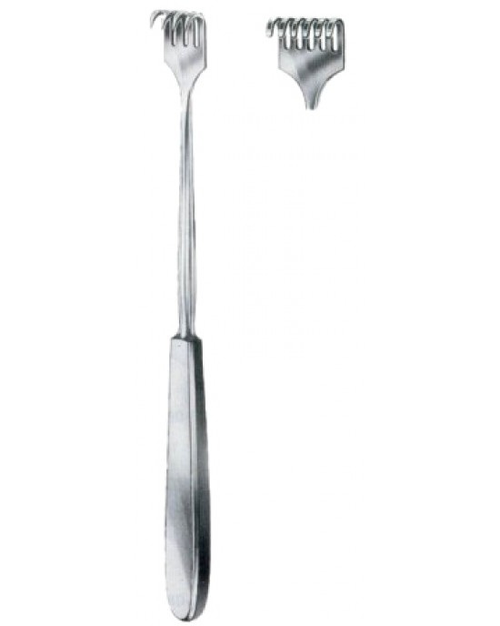 Volkmann Retractors Blunt 6 Prongs 9x29mm 23cm/9