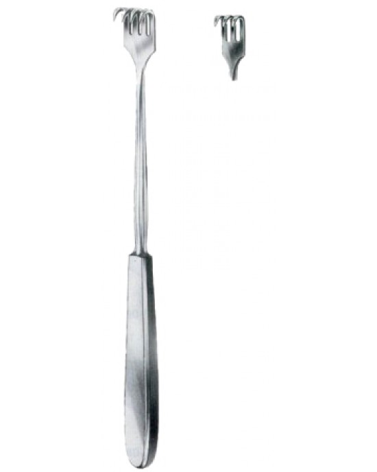 Volkmann Retractors Semi-Sharp 3 Prongs 9x13mm 23cm/9