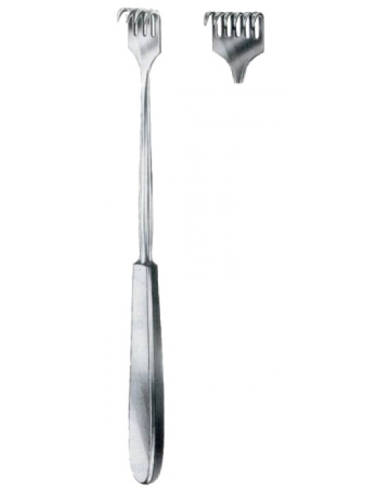 Volkmann Retractors Semi-Sharp 6 Prongs 9x29mm 23cm/9