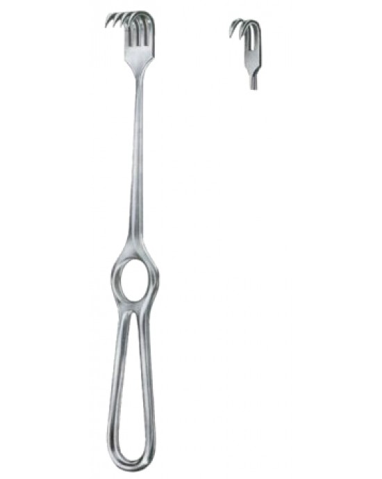 Kocher Retractors Sharp 2 Prongs 15x10mm 21.5cm/8 1/2