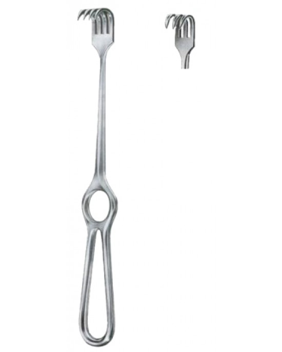 Kocher Retractors Sharp 3 Prongs 15x15mm 21.5cm/8 1/2