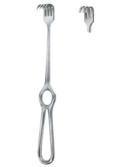 Kocher Retractors Blunt 3 Prongs 15x15mm 21.5cm/8 1/2