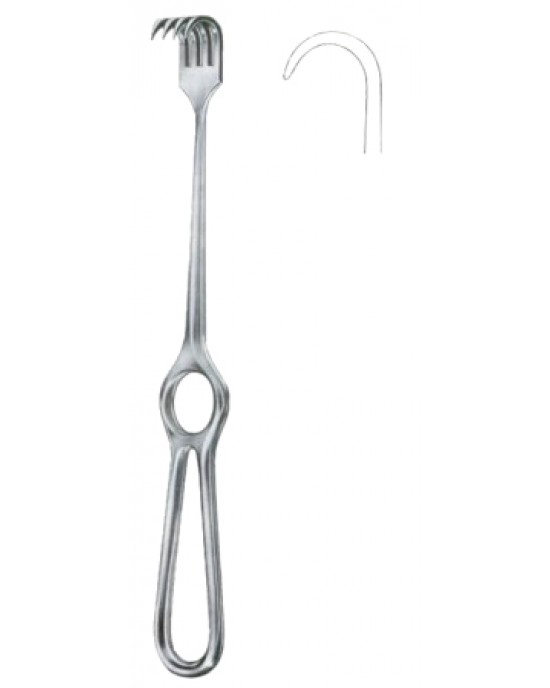 Kocher Retractors Semi-Sharp 1 Prong 21.5cm/8 1/2